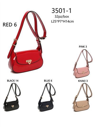 Bolso bandolera mini de charol solapa