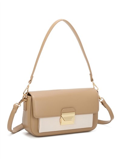 Bolso bandolera bicolor cierre metálico 2