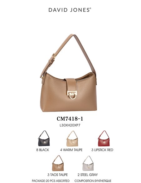 Bolso de hombro cierre metálico