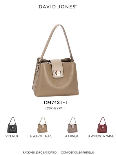 Bolso de hombro cierre metálico