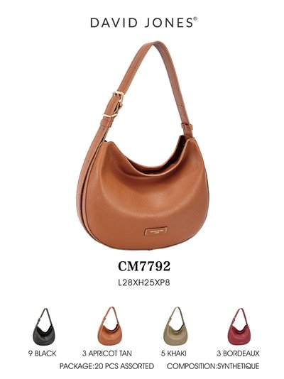 Bolso hobo liso de hombro