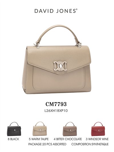 Bolso de mano solapa detalle metálico