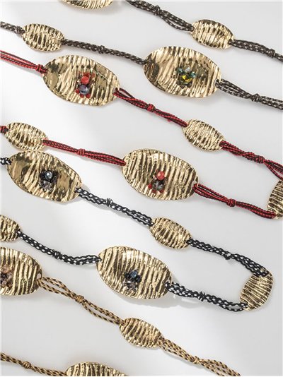 Collar cuerda detalle metálico - Acero inoxidable 2