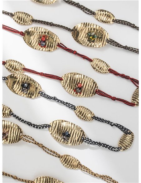 Collar cuerda detalle metálico - Acero inoxidable