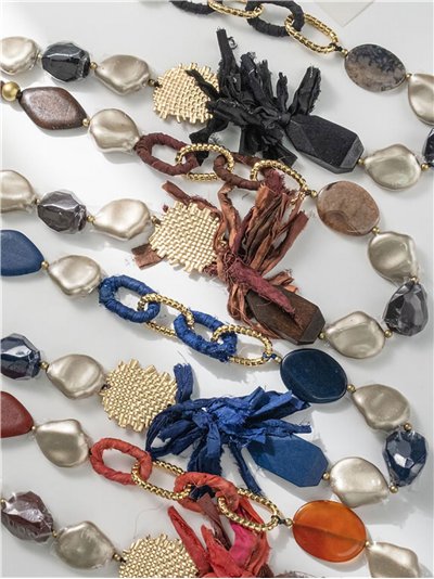 Collar efecto piedra 2