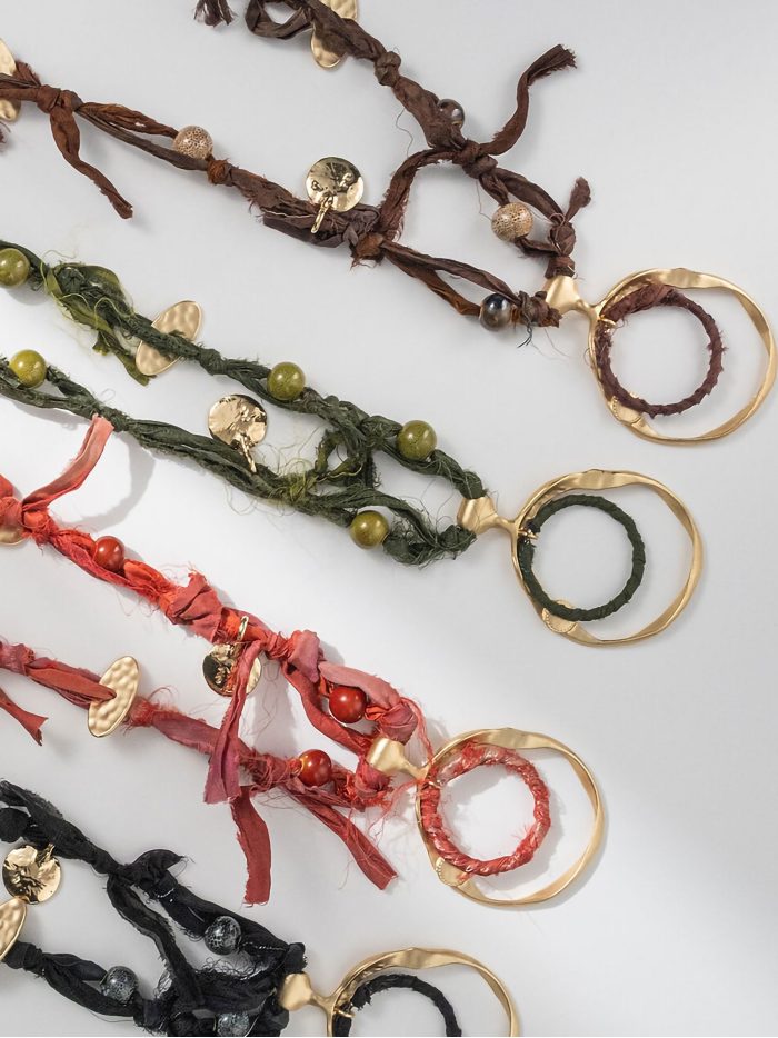 Collar cuerda detalle metálico - Acero inoxidable