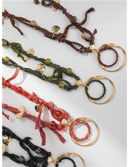 Collar cuerda detalle metálico - Acero inoxidable