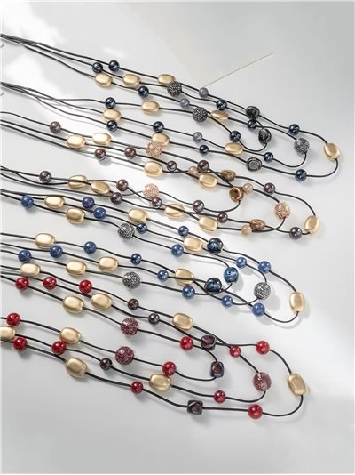 Collar cuerda perlas