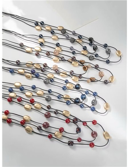 Collar cuerda perlas