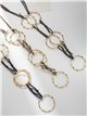 Collar cuerda aros dorados