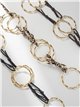 Collar cuerda aros dorados