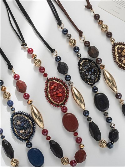 Collar cuerda medallones 2