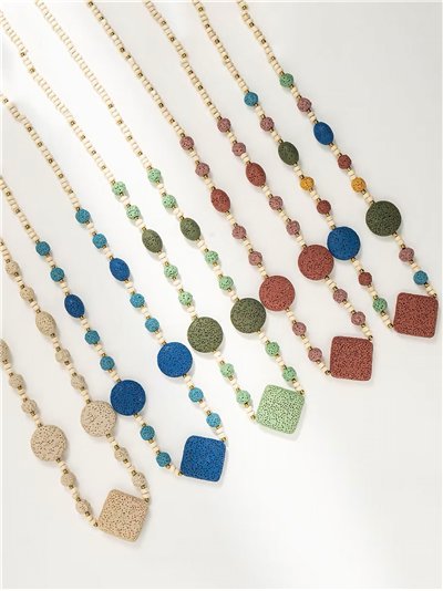Collar abalorios geométricos