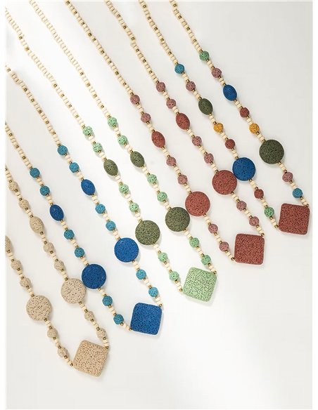 Collar abalorios geométricos