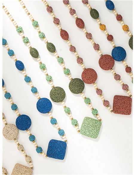 Collar abalorios geométricos