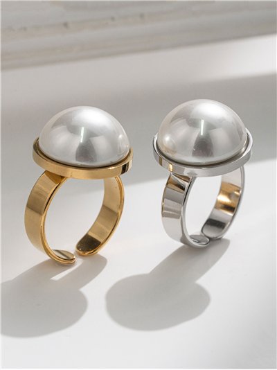 Anillo perla - Acero inoxidable