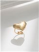 Anillo corazón dorado - Acero inoxidable