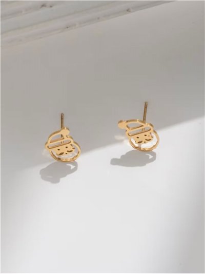 Pendientes papa noel - Acero inoxidable