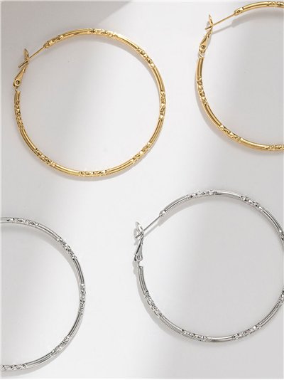 Pendientes aros clásicos - Acero inoxidable 2