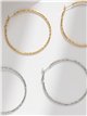 Pendientes aros clásicos - Acero inoxidable