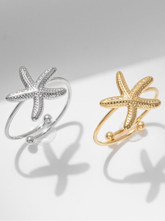 Anillo estrella de mar - Acero inoxidable