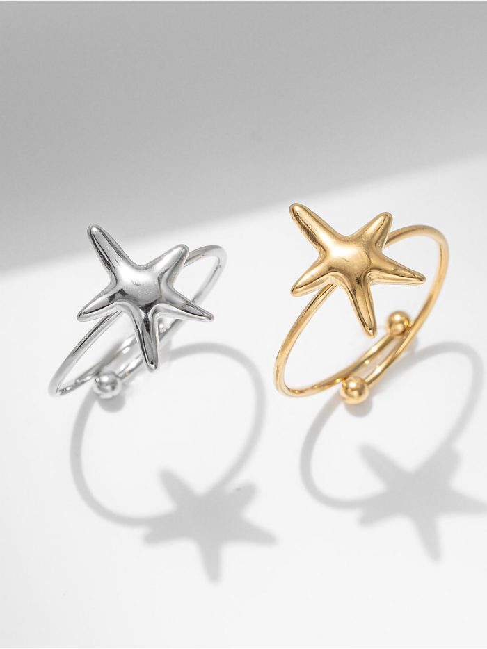Anillo estrella de mar - Acero inoxidable