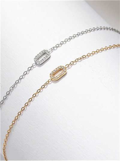 Pulsera cadena con circonitas - Acero inoxidable 2