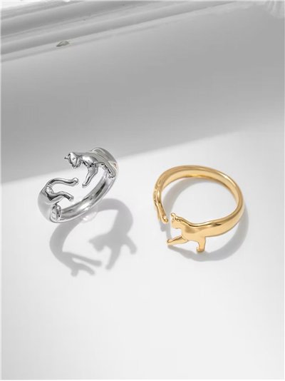 Anillo leopardo - Acero inoxidable