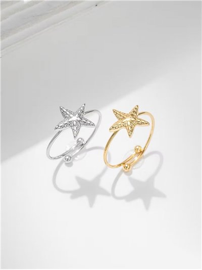 Anillo estrella de mar - Acero inoxidable