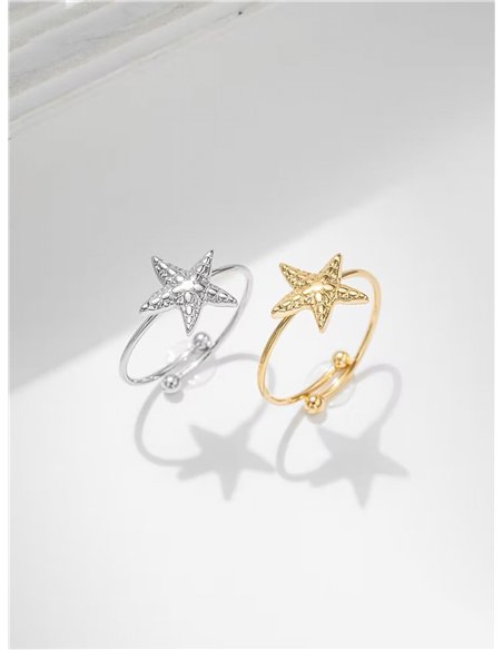 Anillo estrella de mar - Acero inoxidable
