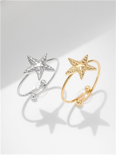 Anillo estrella de mar - Acero inoxidable 2