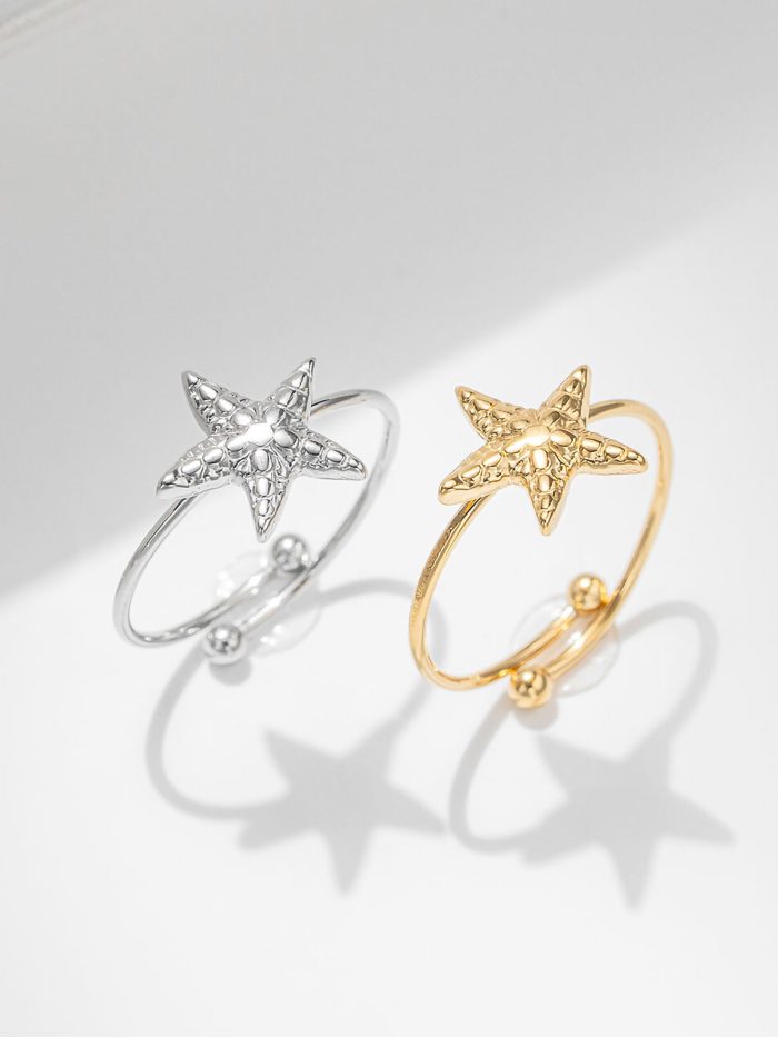 Anillo estrella de mar - Acero inoxidable