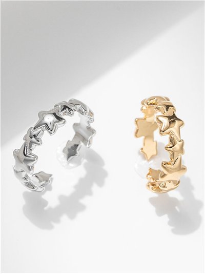 Anillo estrellas - Acero inoxidable 2