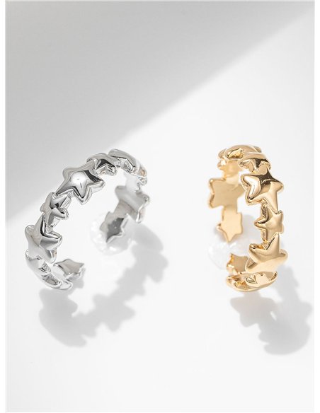 Anillo estrellas - Acero inoxidable