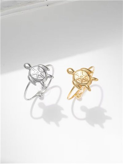 Anillo tortuga - Acero inoxidable