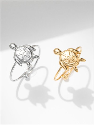 Anillo tortuga - Acero inoxidable 2