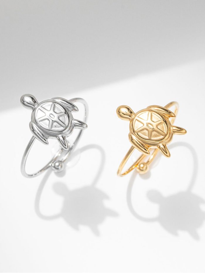 Anillo tortuga - Acero inoxidable