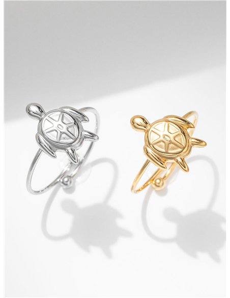 Anillo tortuga - Acero inoxidable