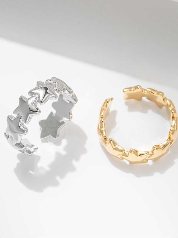 Anillo estrellas - Acero inoxidable