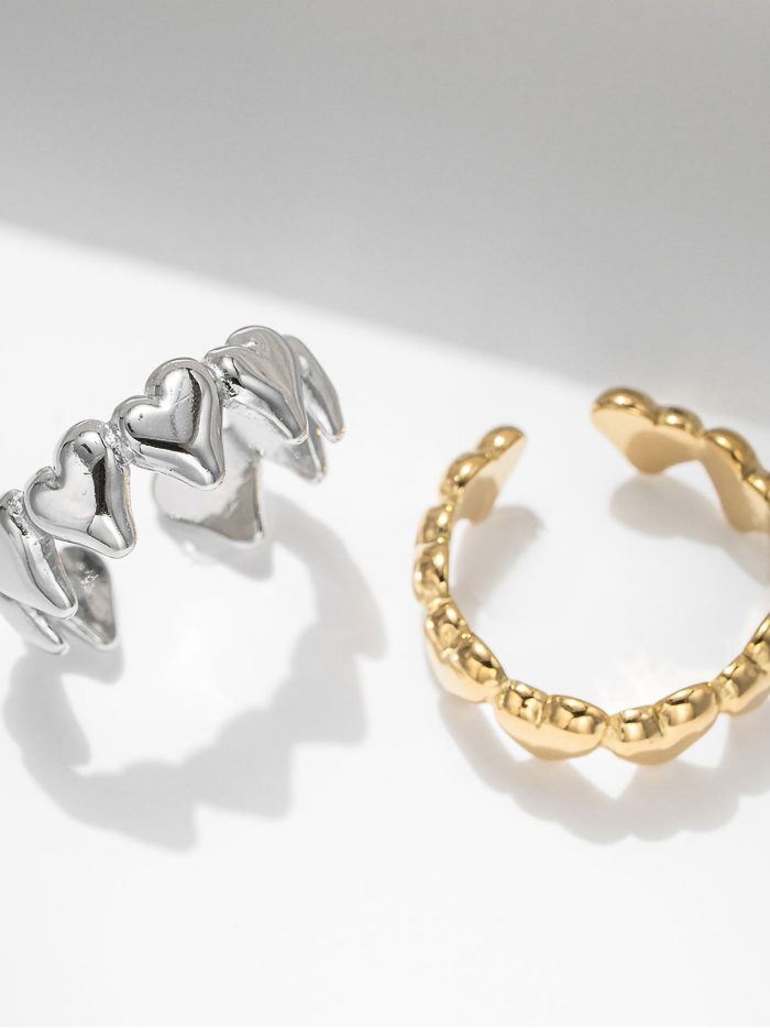 Anillo corazones - Acero inoxidable