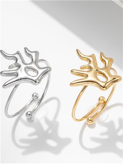 Anillo coral - Acero inoxidable 2