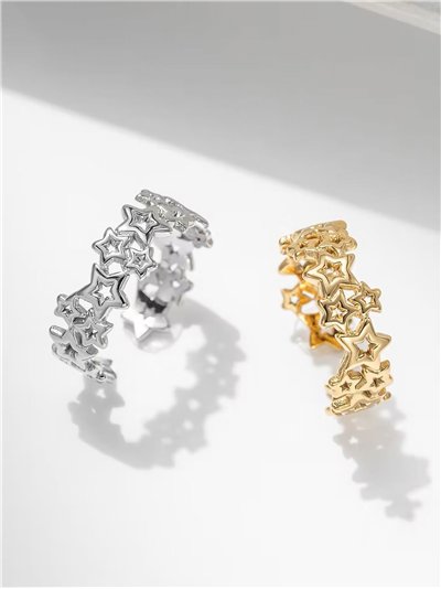 Anillo estrellas - Acero inoxidable