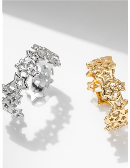 Anillo estrellas - Acero inoxidable