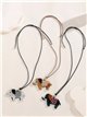 Collar cuerda colgante elefante de resina