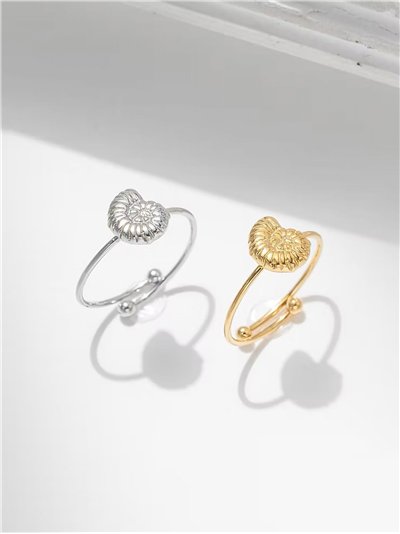 Anillo caracola - Acero inoxidable