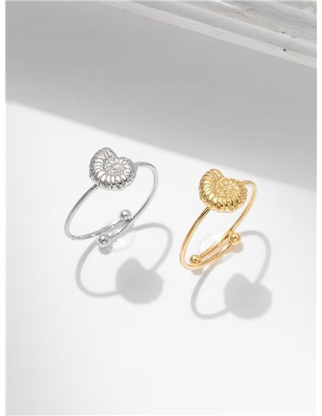 Anillo caracola - Acero inoxidable