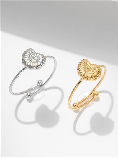 Anillo caracola - Acero inoxidable 2