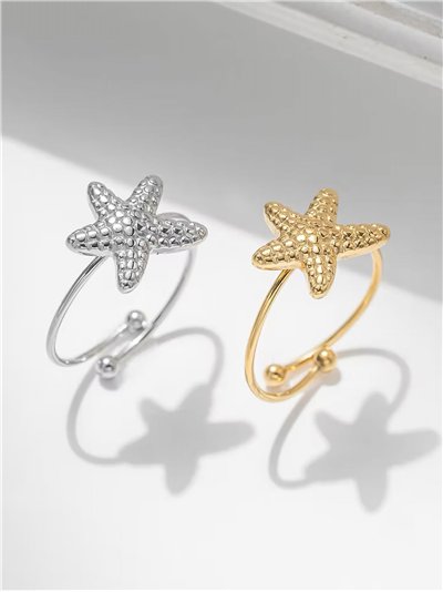 Anillo estrella de mar - Acero inoxidable