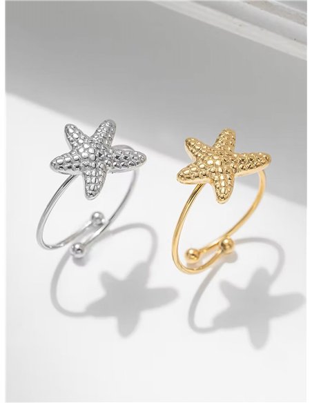 Anillo estrella de mar - Acero inoxidable