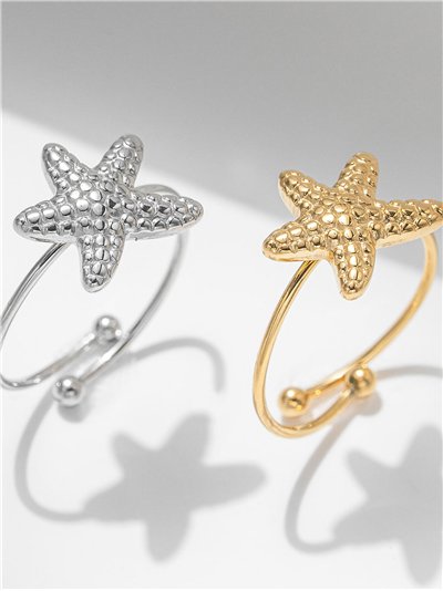 Anillo estrella de mar - Acero inoxidable 2